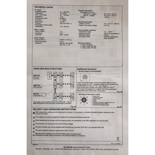 Демодулятор BLANKOM CDB 109 кабельний